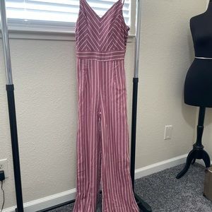 Pinstriped Jumpsuit